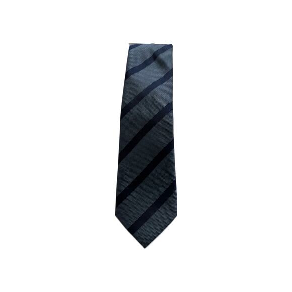 ALFANI - Silk Poly‎ Blend Necktie Designer Lux Striped Geom Blue W3 L54 (226) - Picture 1 of 5